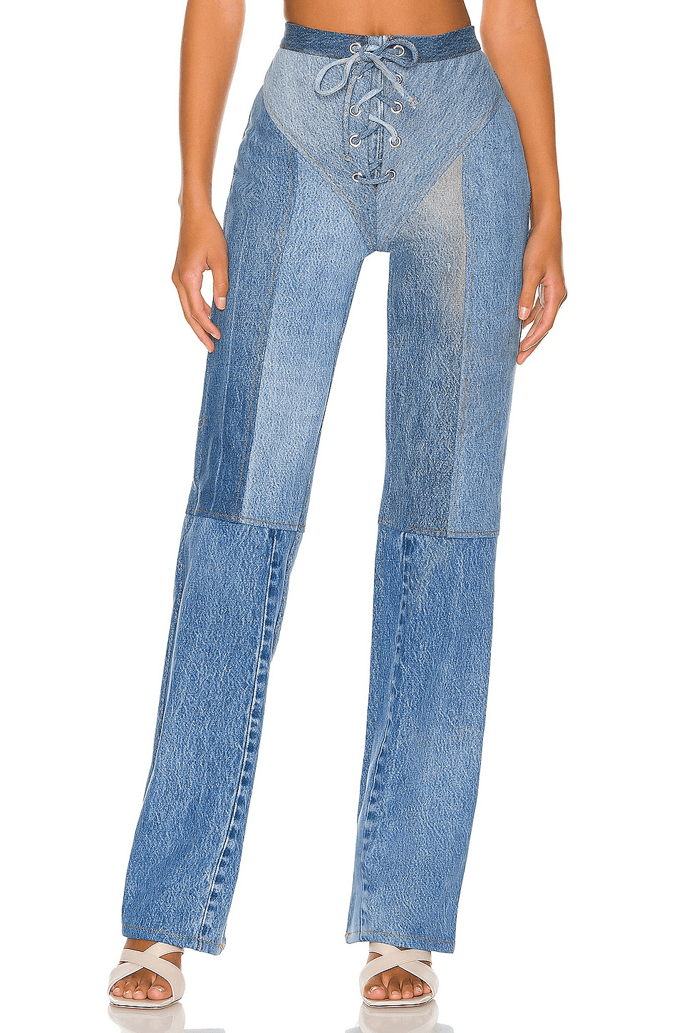 Lace Up Jeans - Image 1