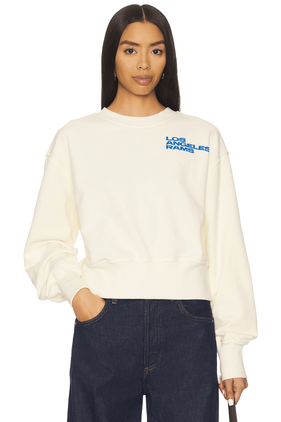 x REVOLVE Rams Puff Sleeve Crop Sweater - Image 1