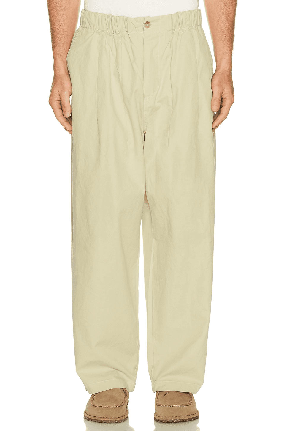 Pintuck Wide Chino Pants - Image 1