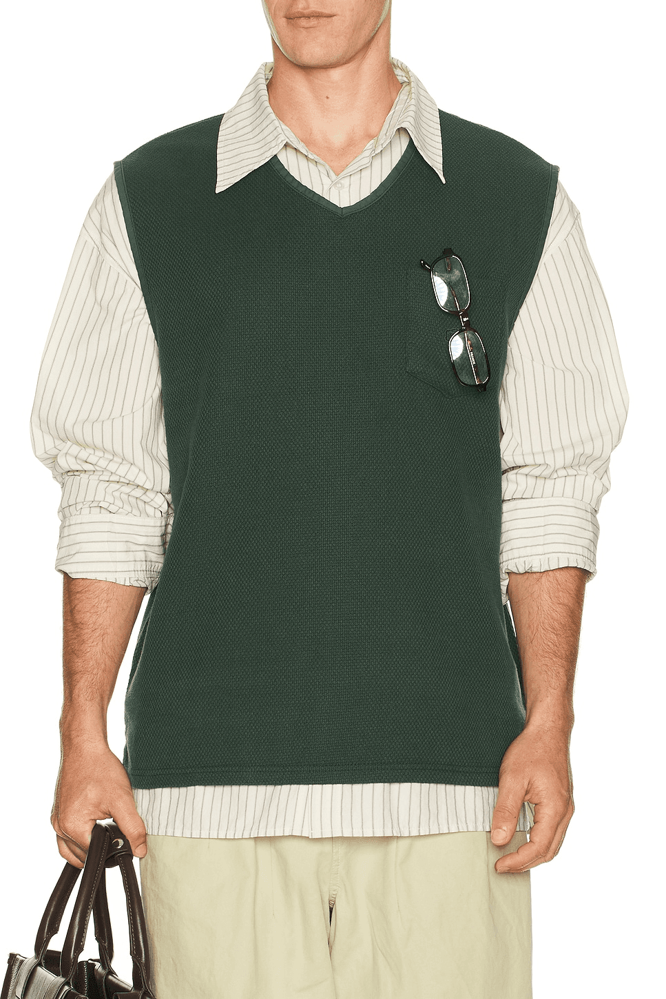 Woven Cotton Vest - Image 1