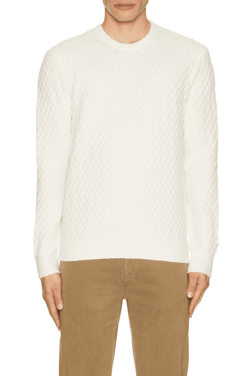 Boucle Half Diamond Crew Sweater - Image 1