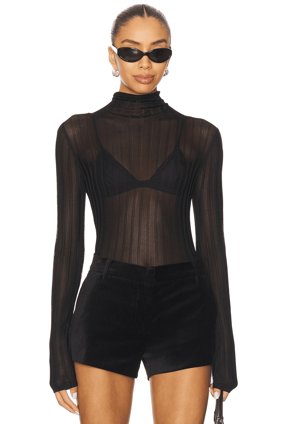 The Lana Ribbed Turtleneck Top - Image 1