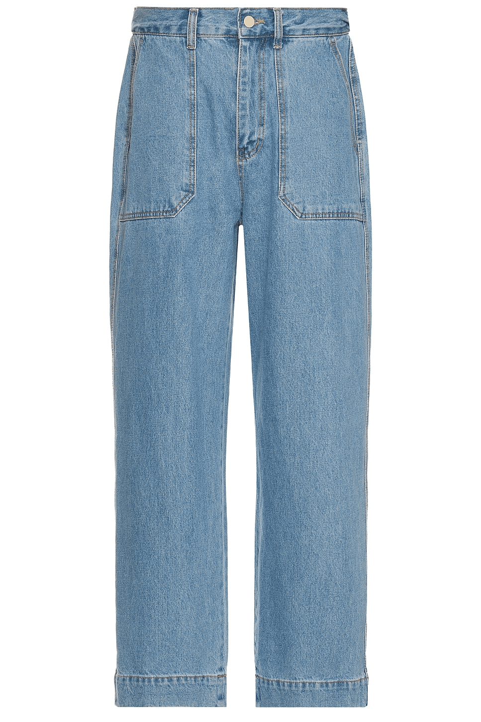 One Tuck Wide Fatigue Denim Jeans - Image 1