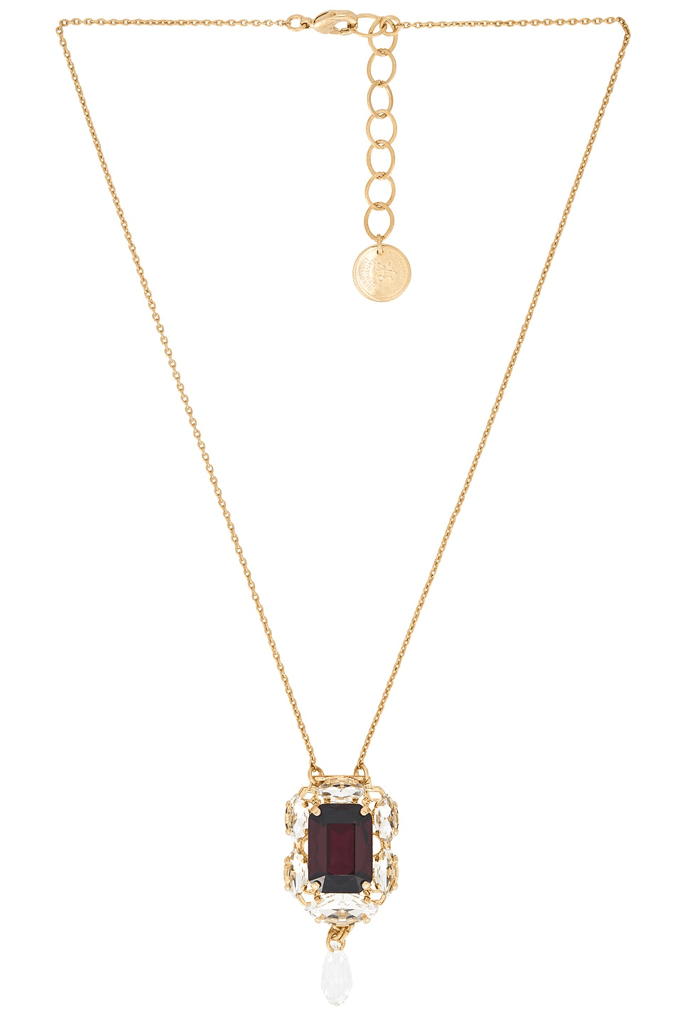 Small Square Pendant With Drop Necklace - Image 1
