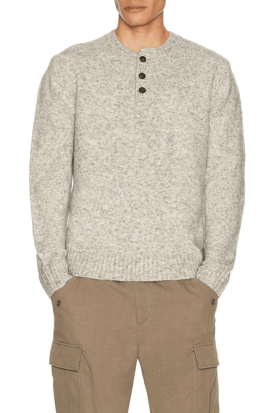 Tri-Blend Henley Sweater - Image 1