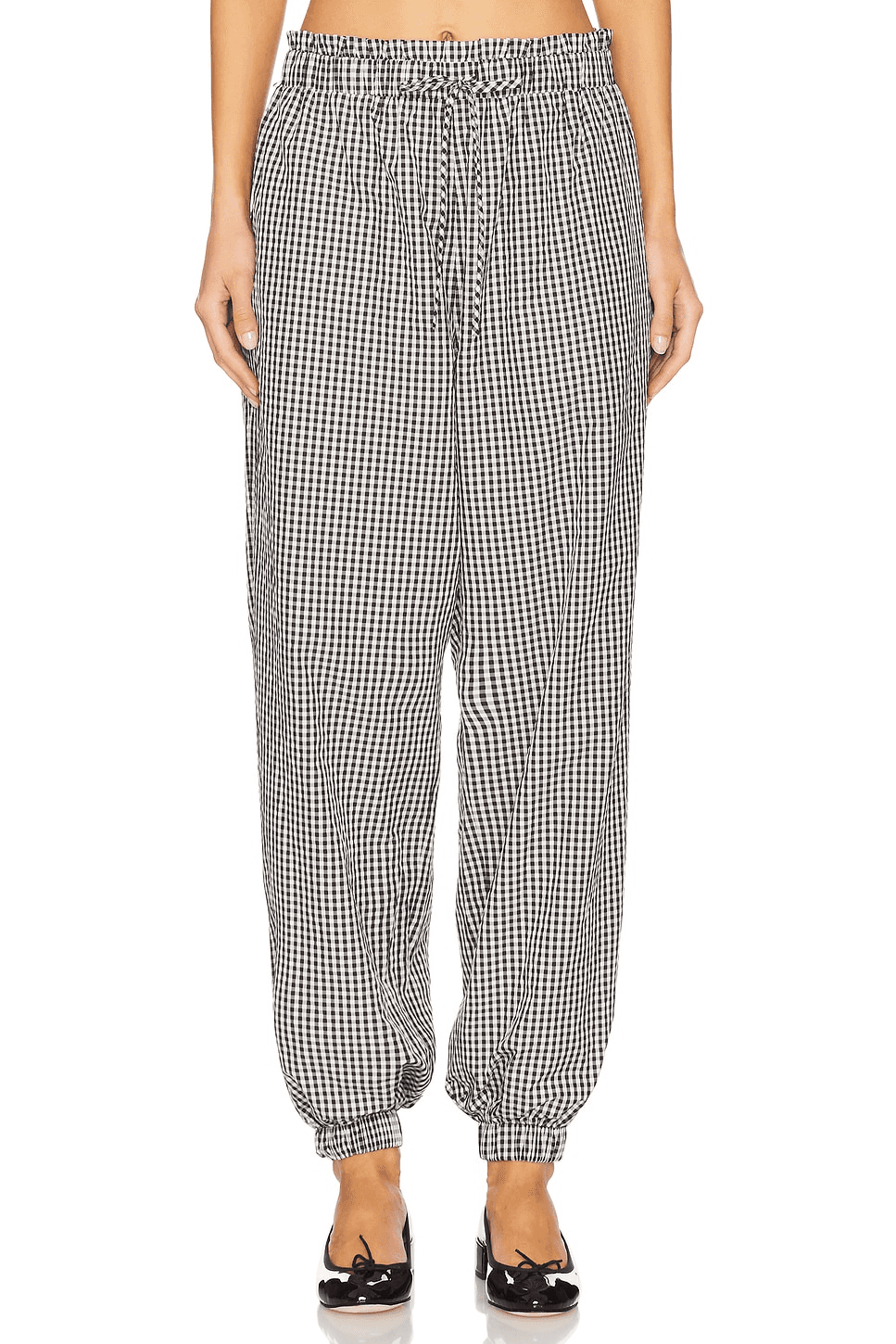 Kennedy Ruffle Gingham Track Pant - Image 1