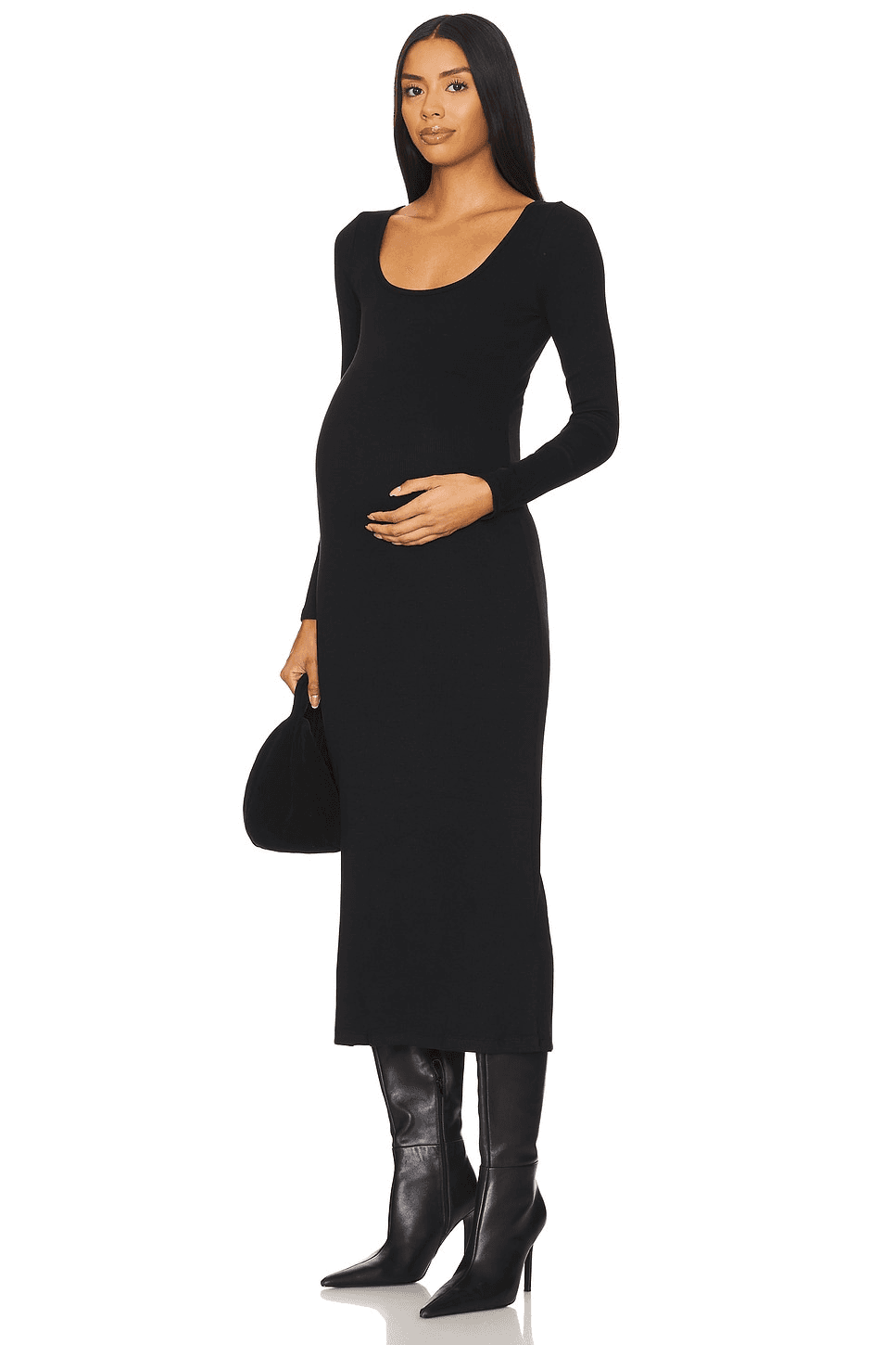 The Long Sleeve Rib Dress - Image 1