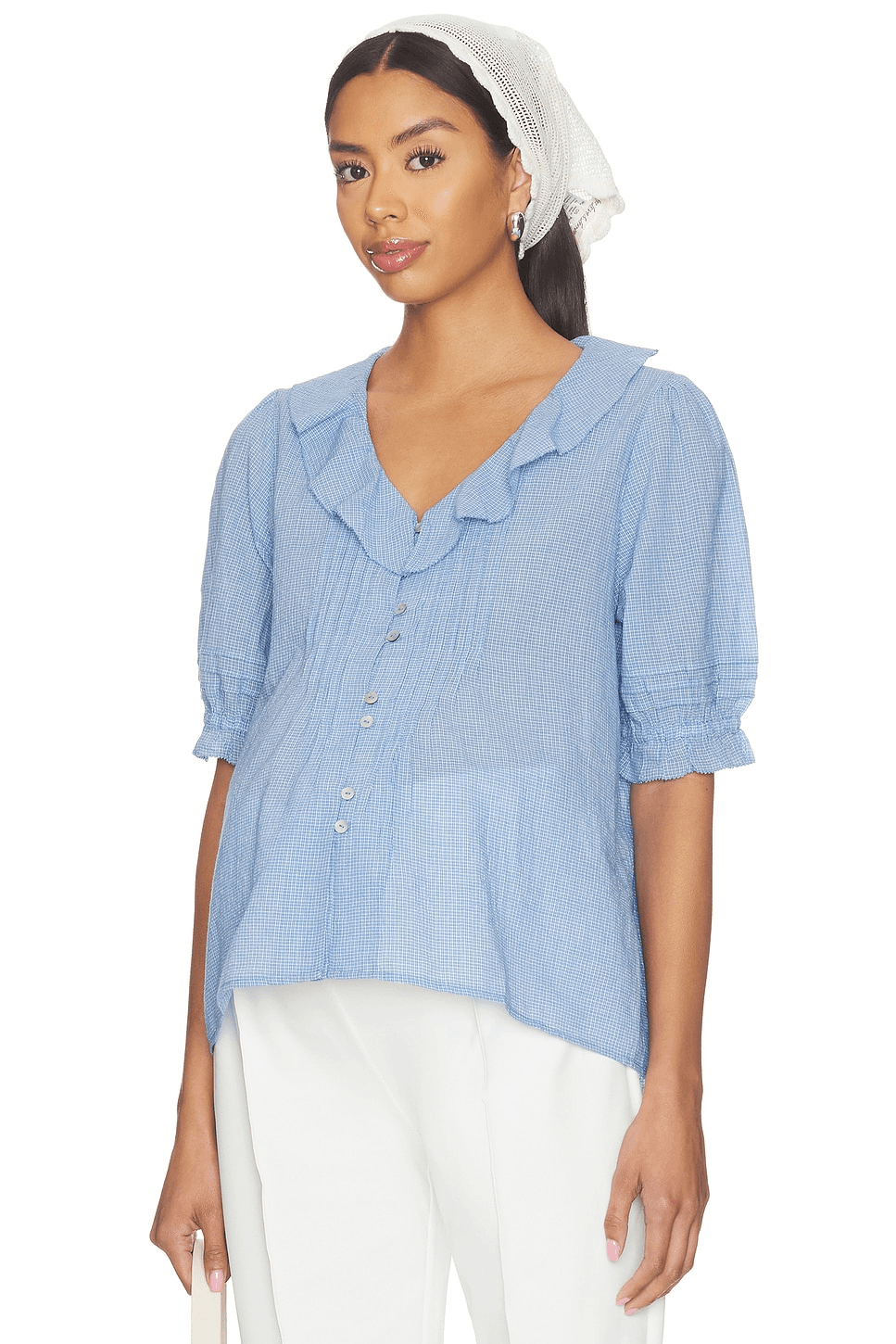 The Plaid Lou Lou Nursing Blouse - Image 1