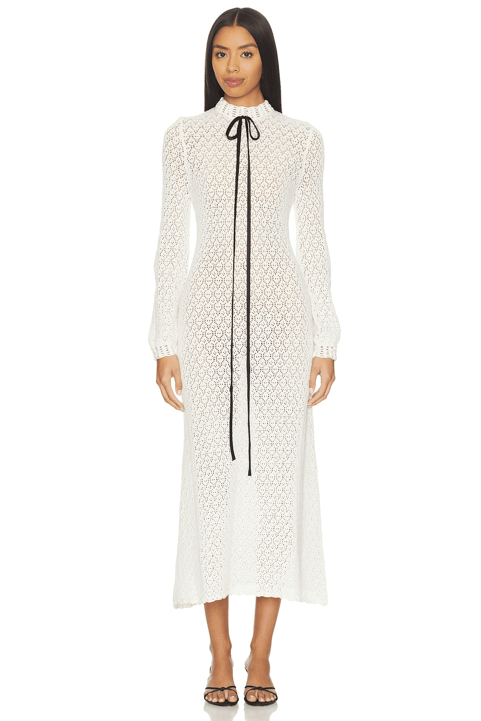 Patsy Pointelle Midi Dress - Image 1