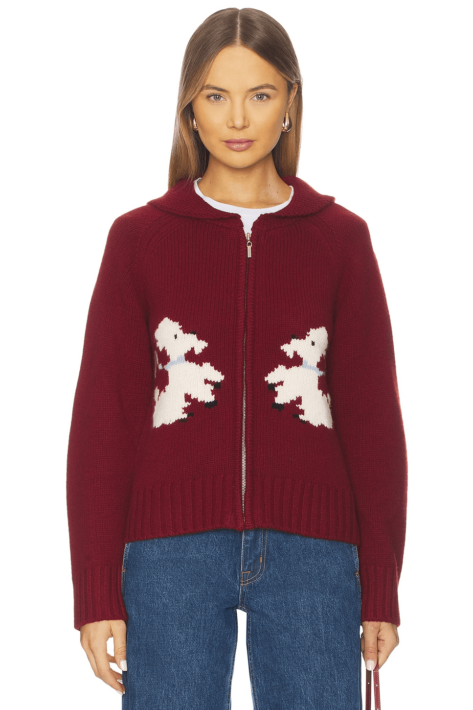 Wellington Poodle Zip-up Sweater - Image 1