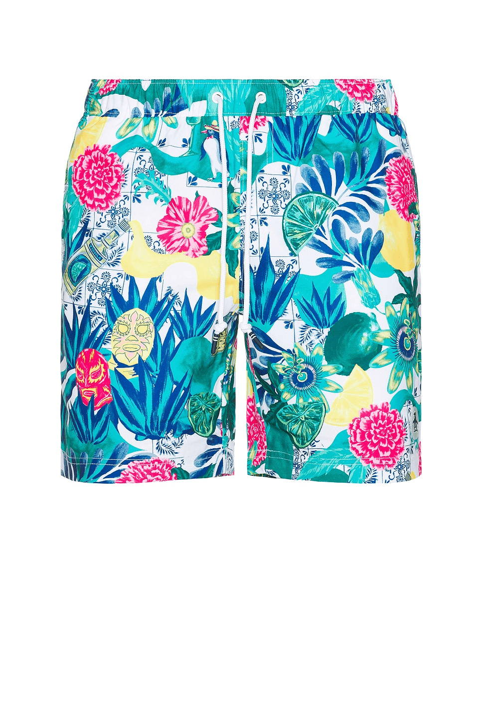 7" Volley Floral Print Swim Shorts - Image 1