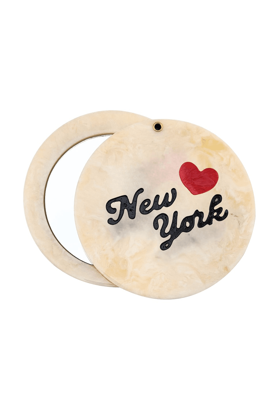 Hand-Painted I Love New York Compact Mirror - Image 1