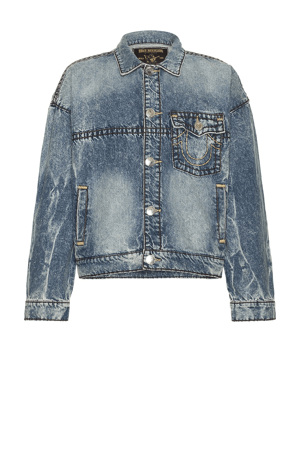 Super T Cropped Denim Jacket - Image 1