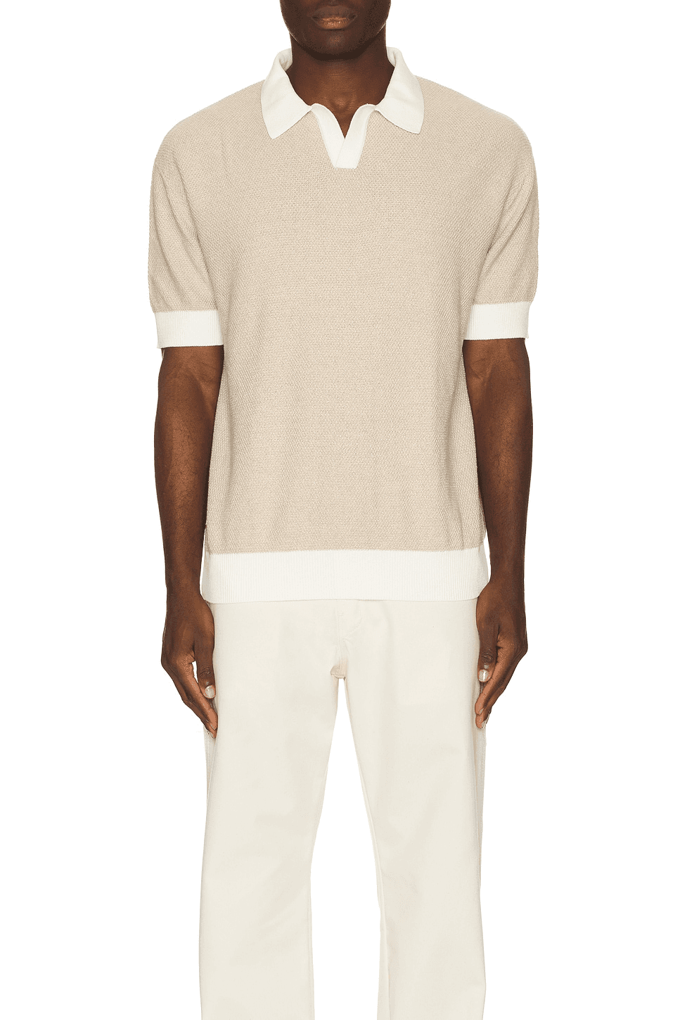 Texture Knit Polo - Image 1