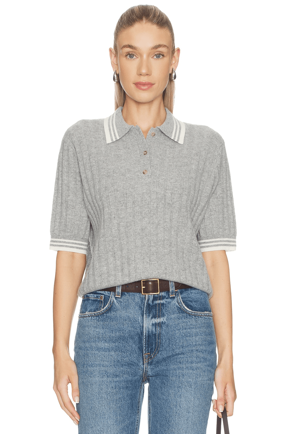 Striped Pique Top - Image 1