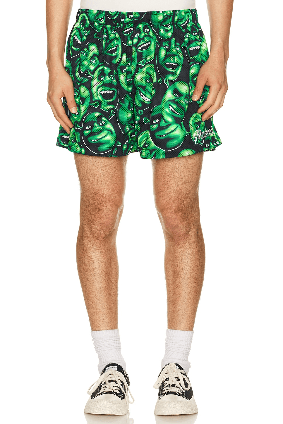 x Shrek All Over Print Mesh Shorts - Image 1