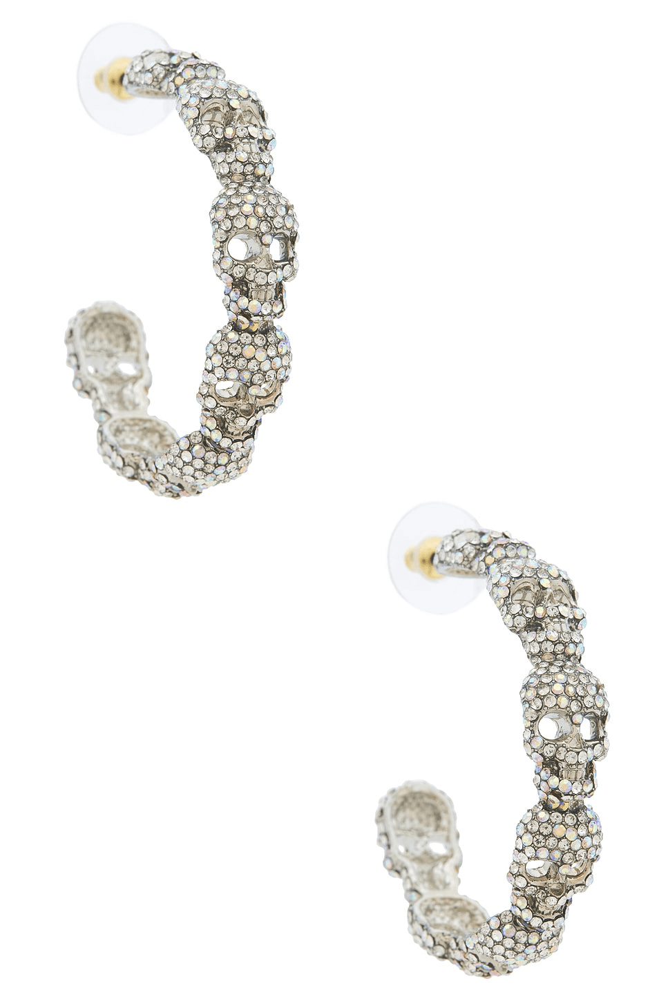 Skull Hoop Earrings - Image 1