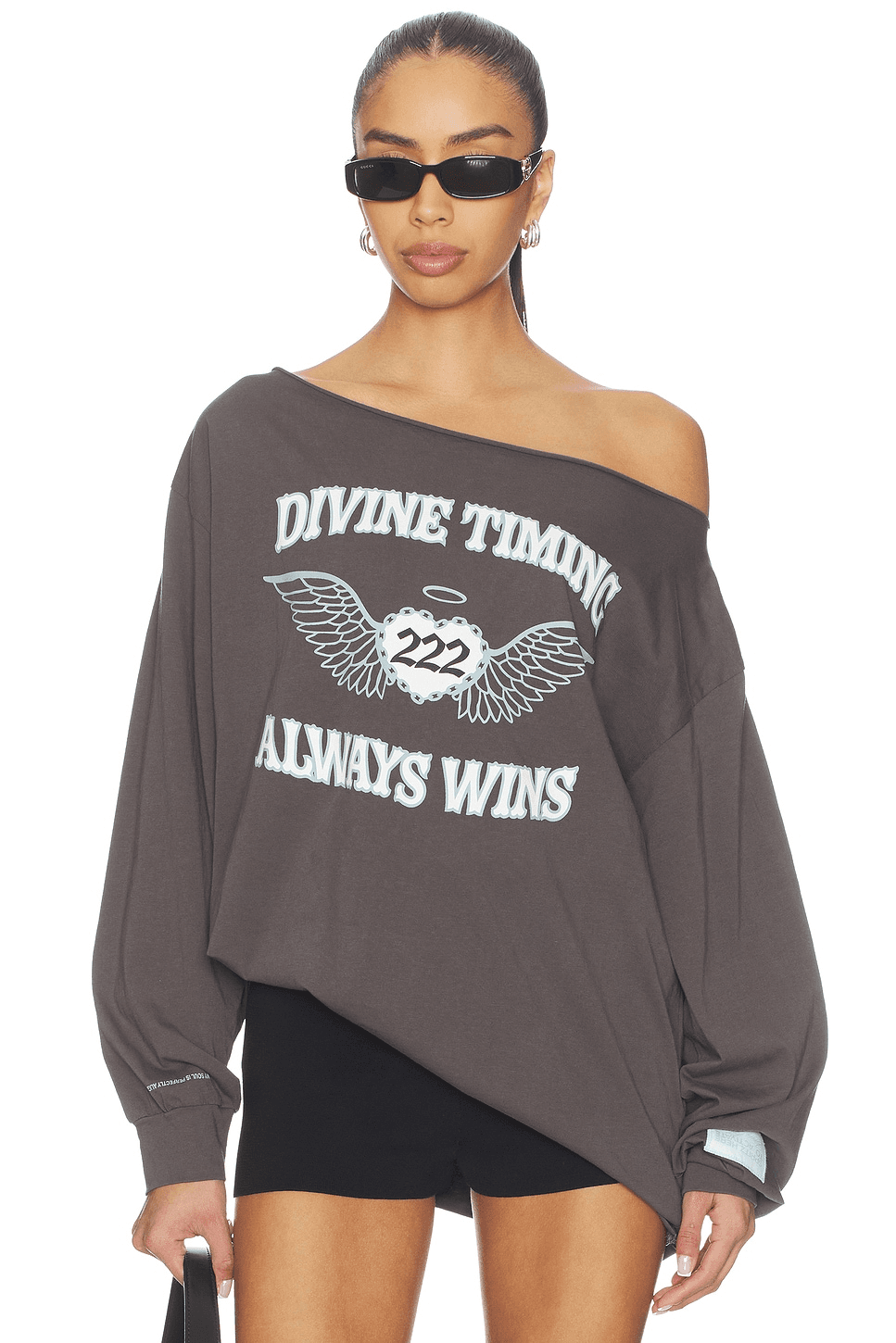 Orebella by Bella Hadid x Mayfair Hadid Divine Timing 222 Off-shoulder Longsleeve Top - Image 1