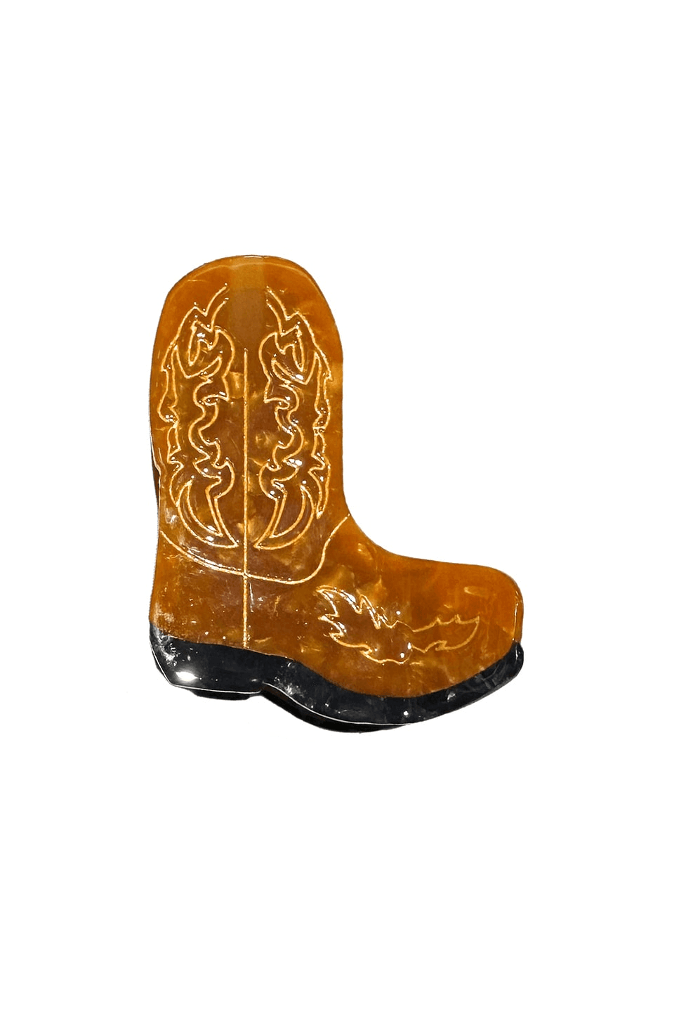 Hand-painted Cowboy Boot Claw Hair Clip - Image 1