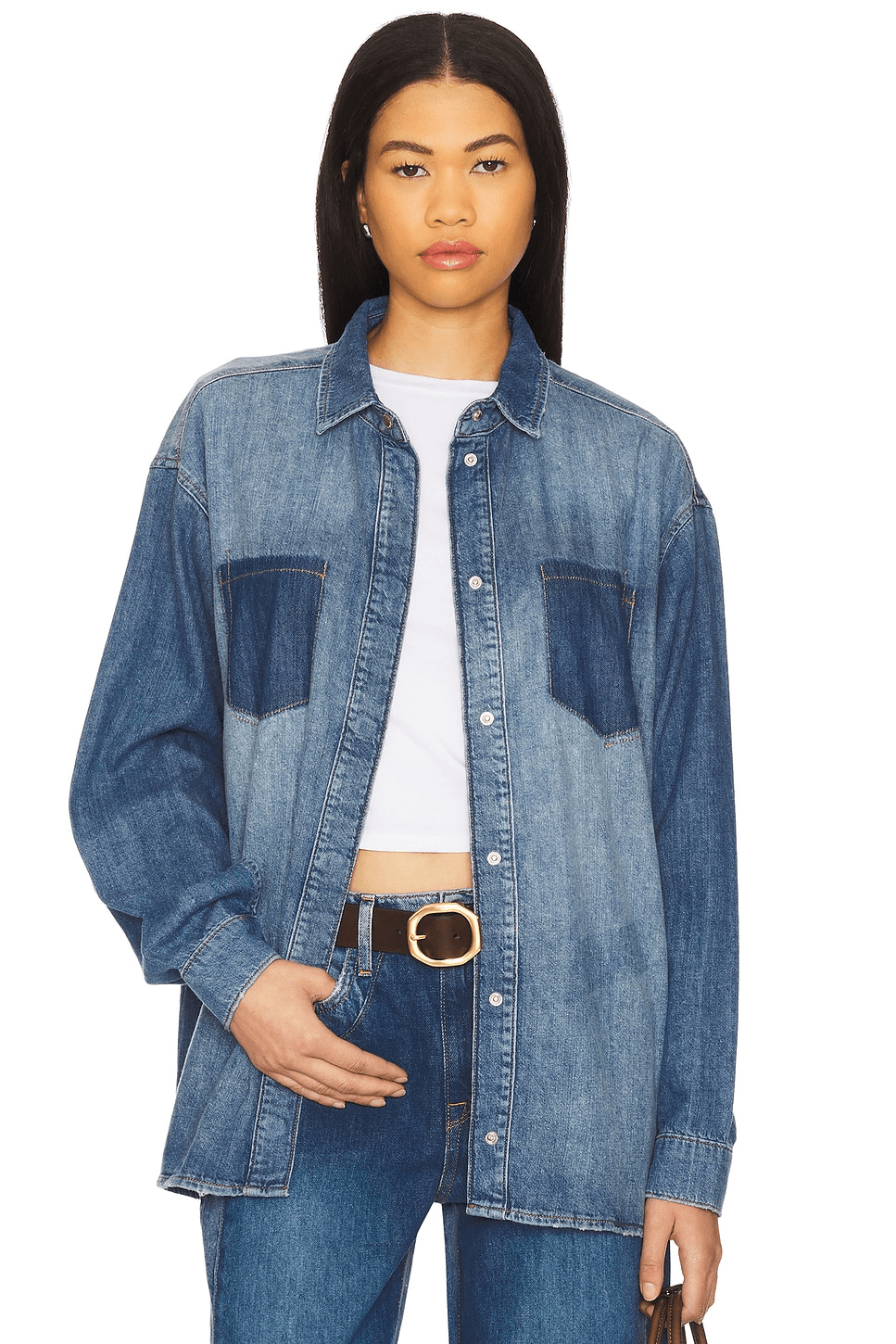Charlotte Oversized Denim Shirt - Image 1