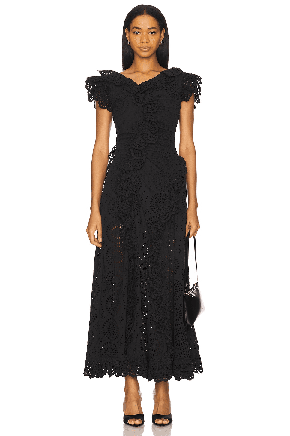 Charli Cotton Eyelet Midi Dress - Image 1