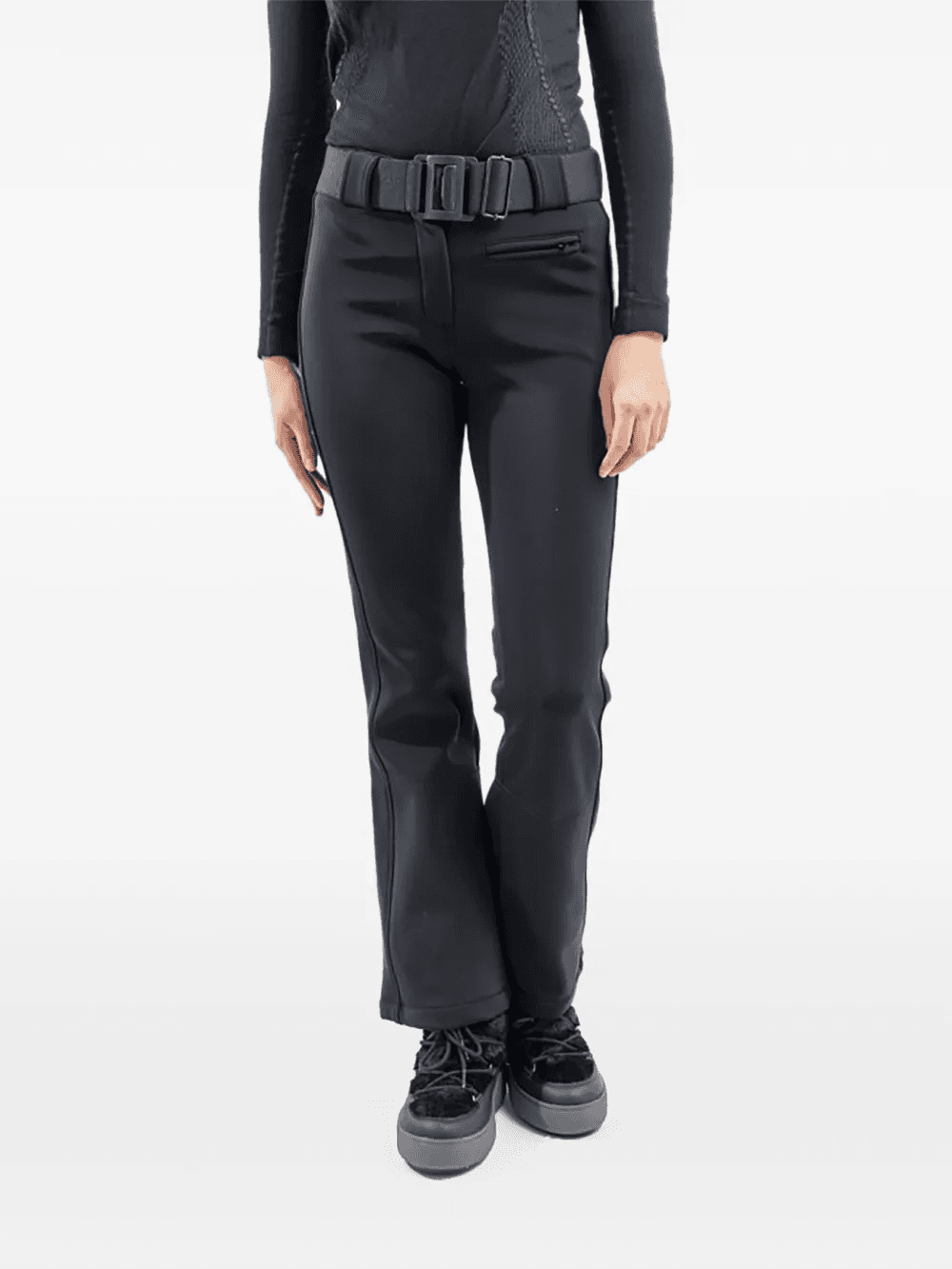 belted zipped-hem trousers - Image 1