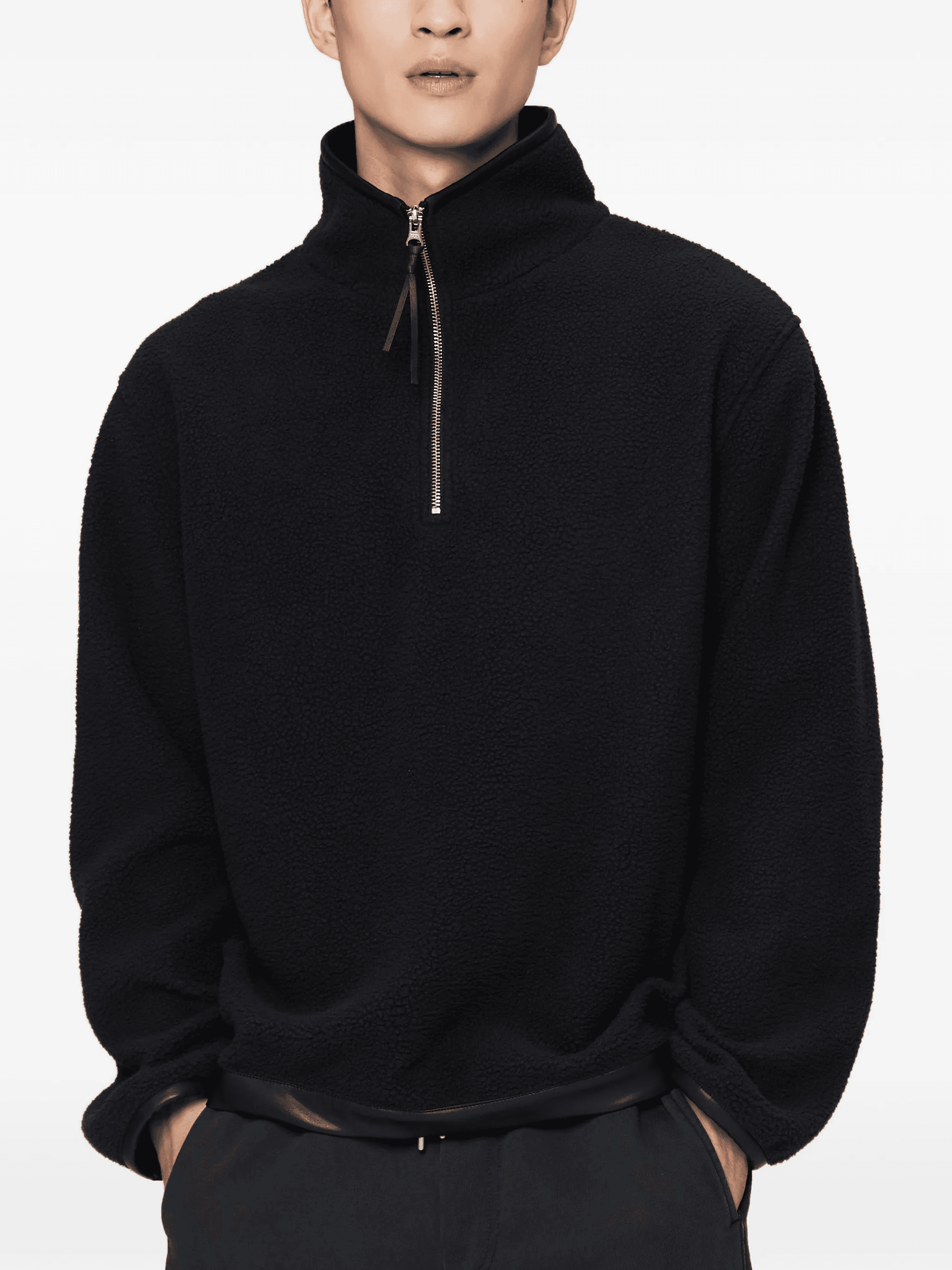 half zip crush pullover - Image 1