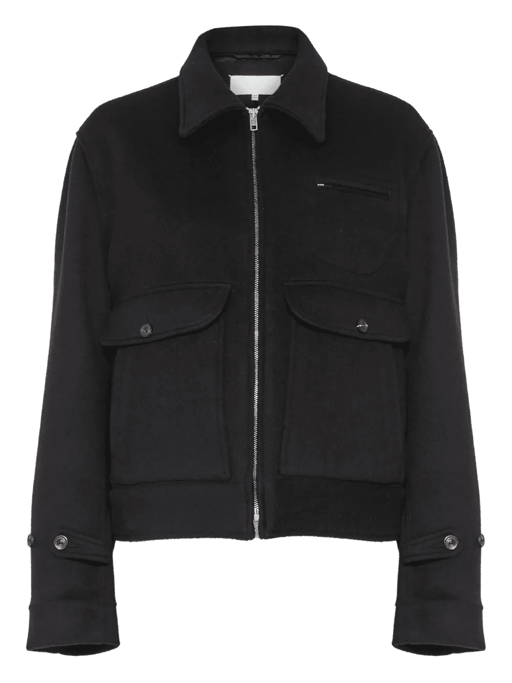 flap-pocket cashmere wool jacket - Image 1