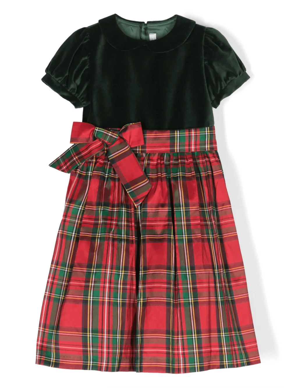 tartan-check A-line dress - Image 1