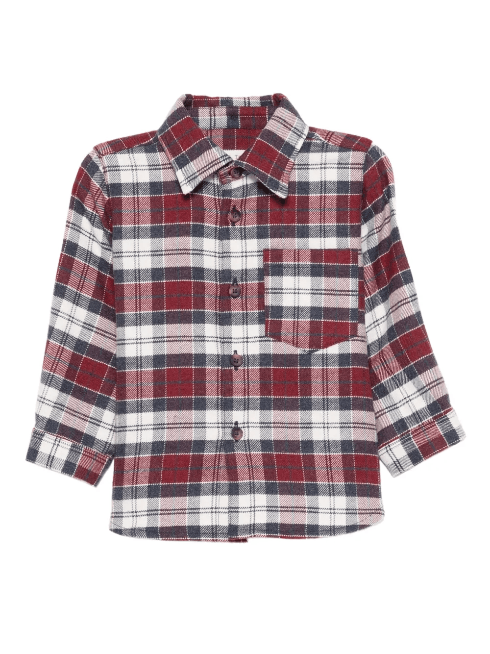 plaid-pattern chest-pocket shirt - Image 1