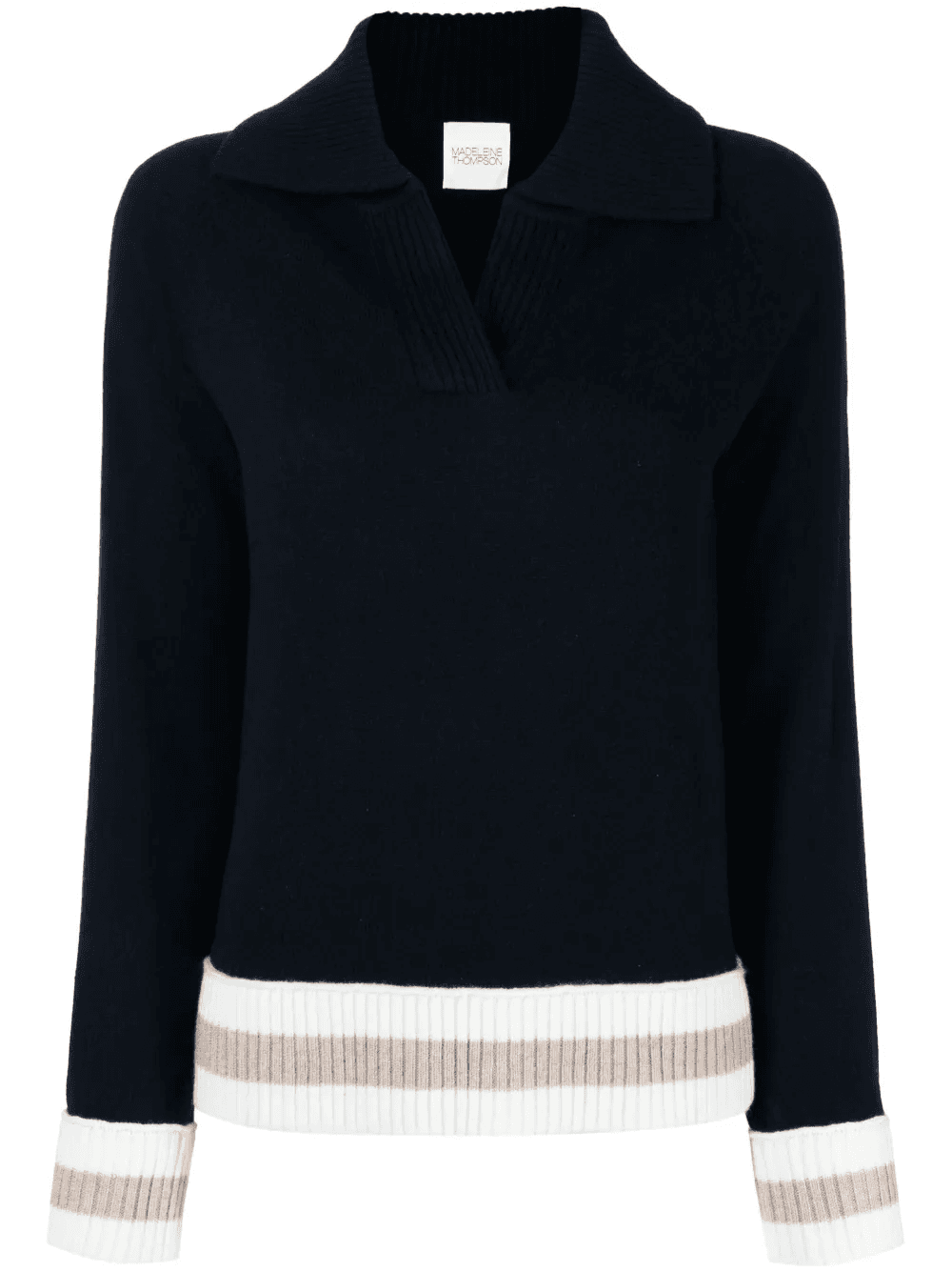 V-neck knitted jumper - Image 1
