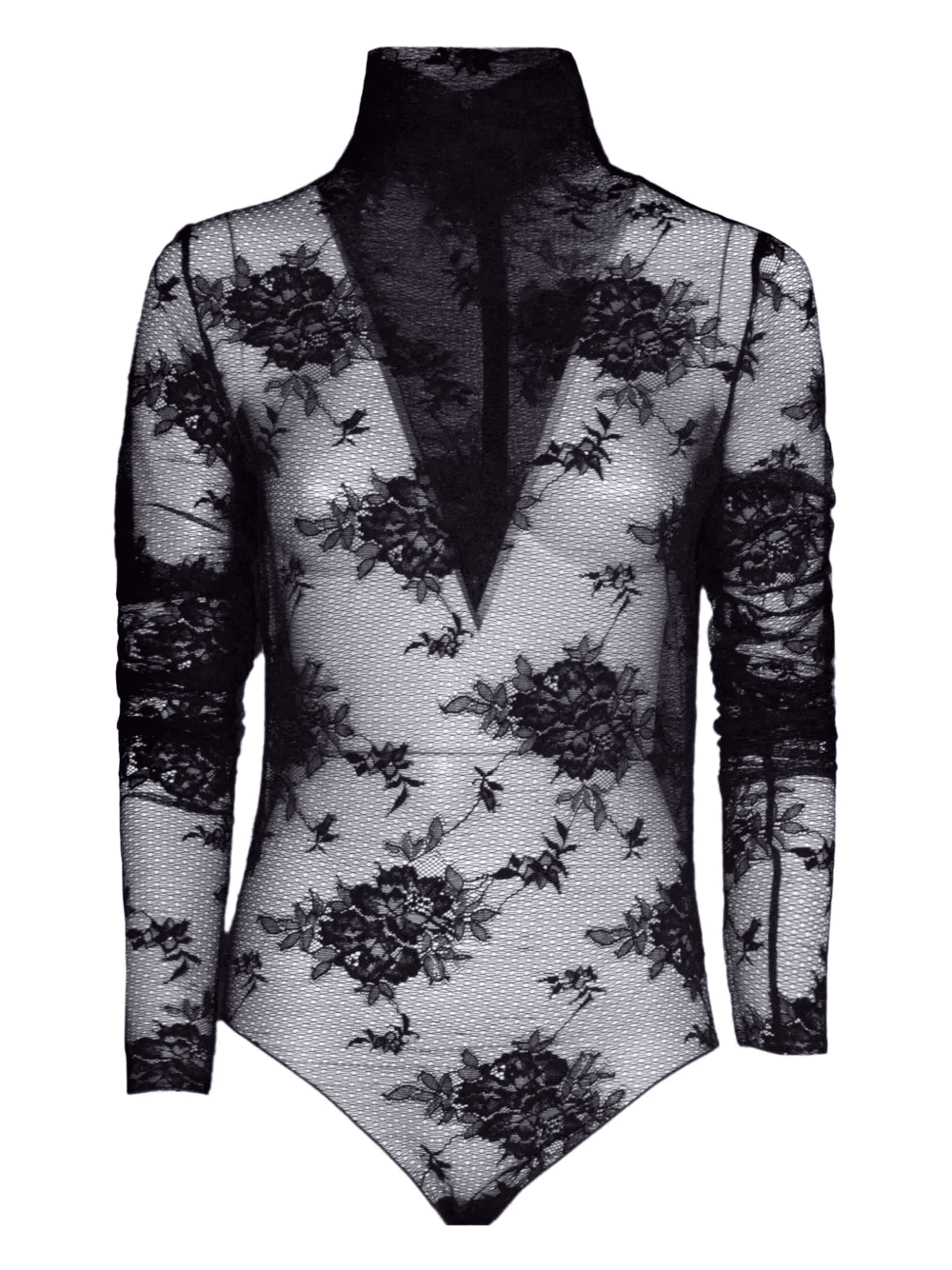 floral-embroidered bodysuit - Image 1