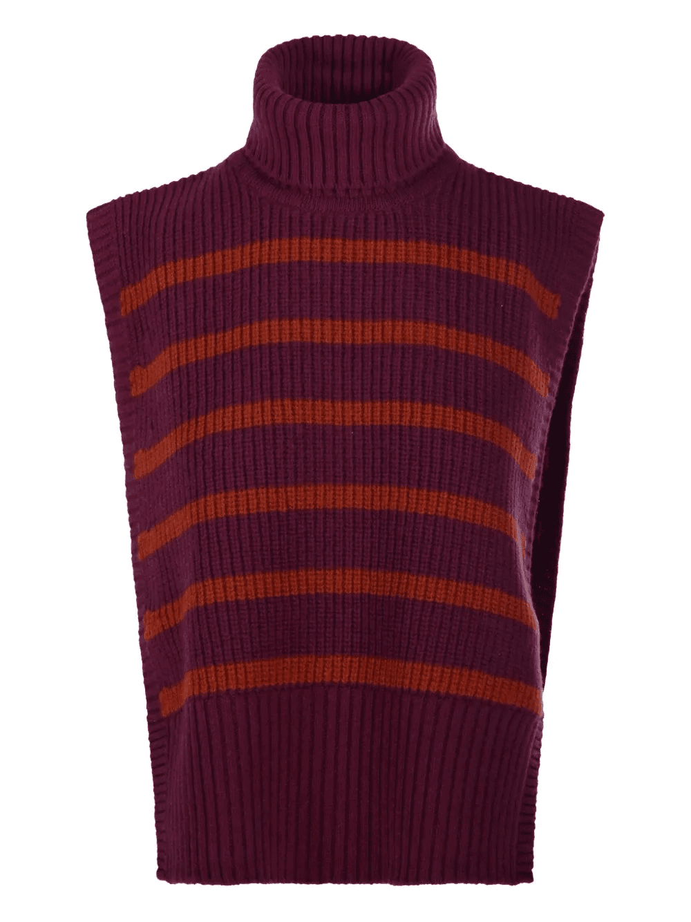 turtleneck striped vest - Image 1