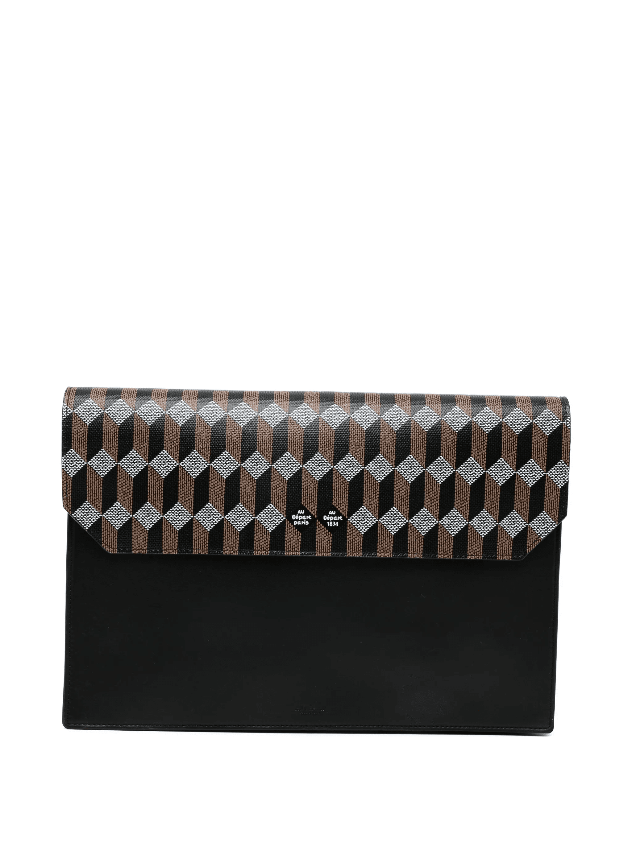 geometric-print clutch bag - Image 1