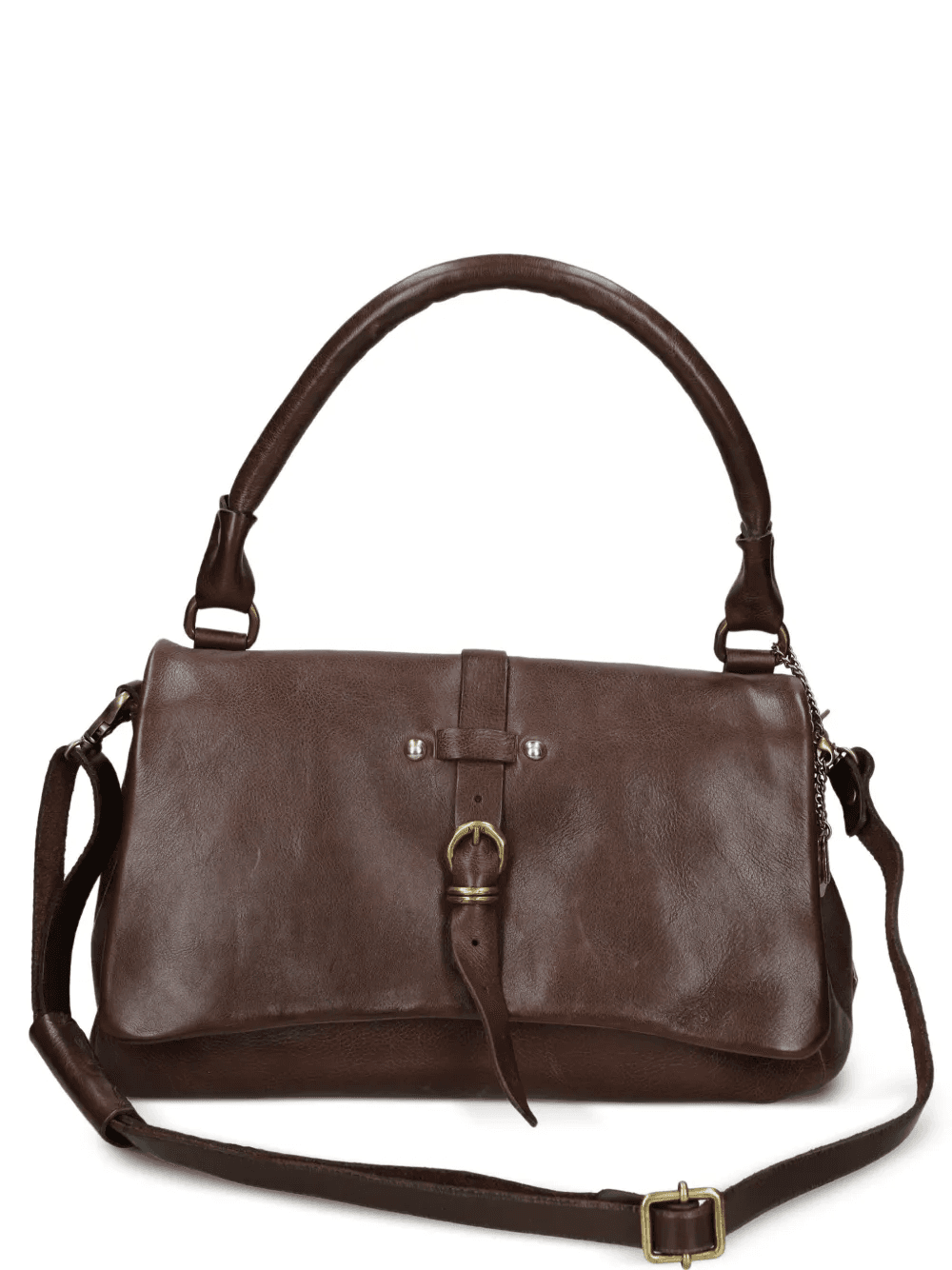buckle-fastening leather shoulder bag - Image 1