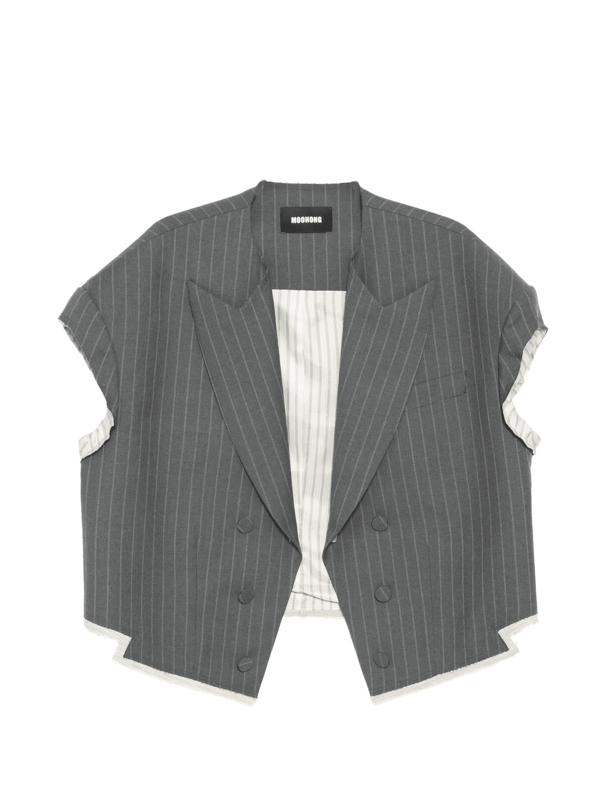 striped sleeveless blazer - Image 1