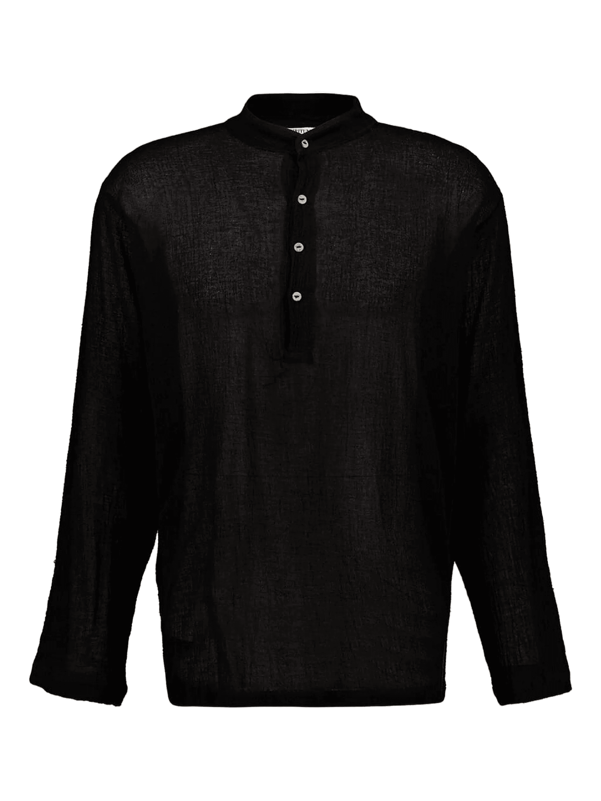 Gauze coconut-shell button shirt - Image 1