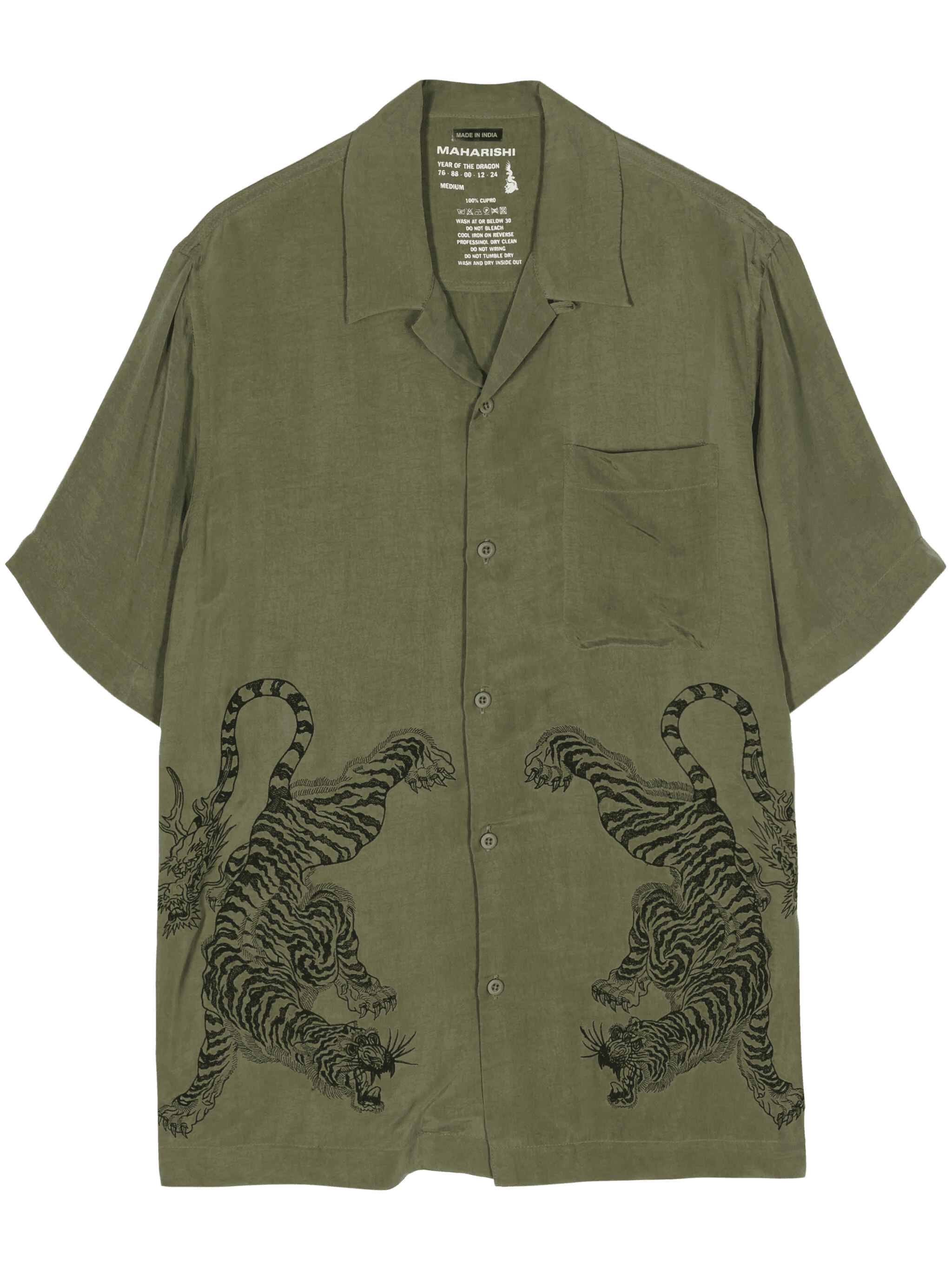tiger-embroidered short-sleeve shirt - Image 1