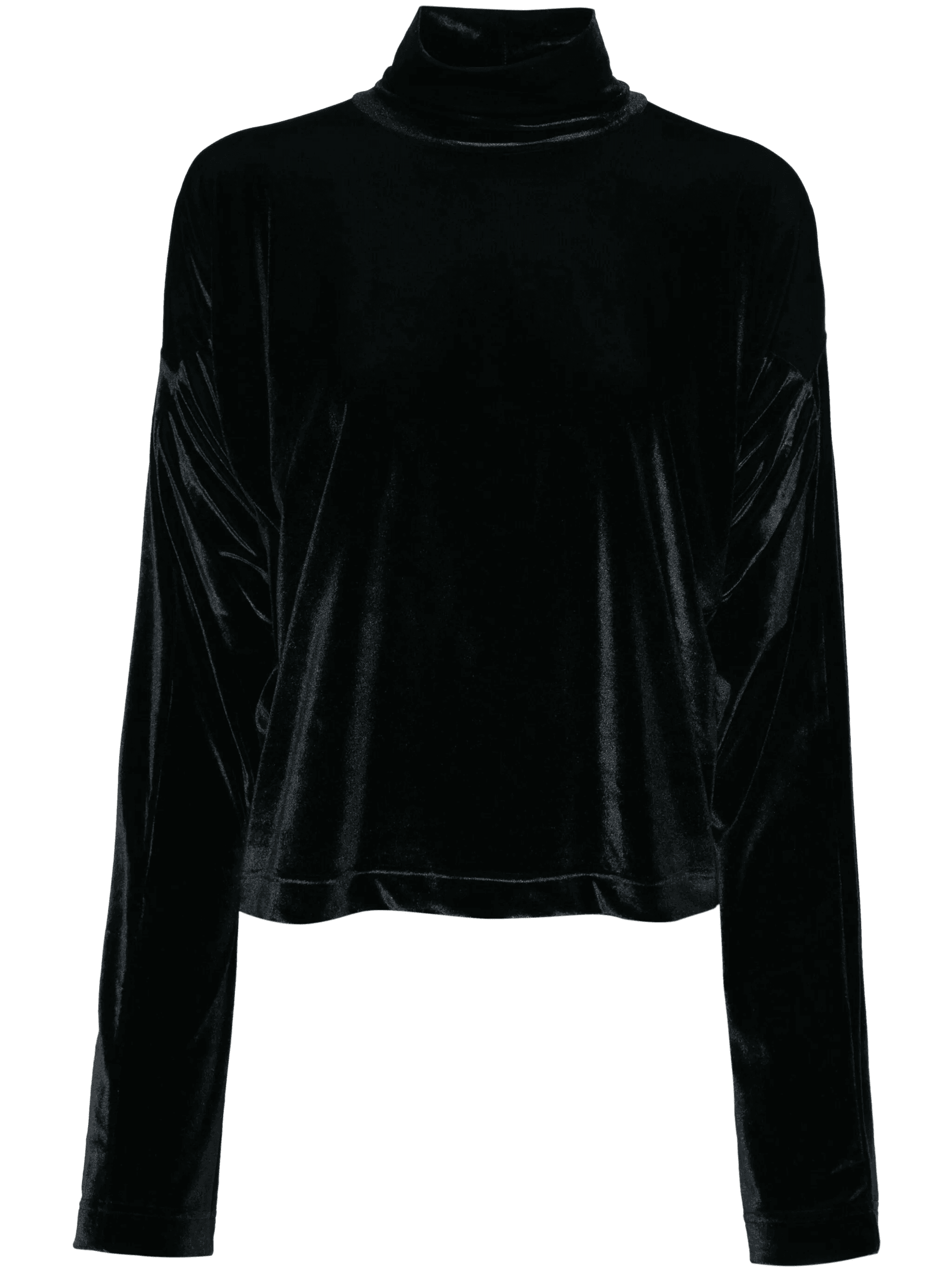 velour high-neck top - Image 1