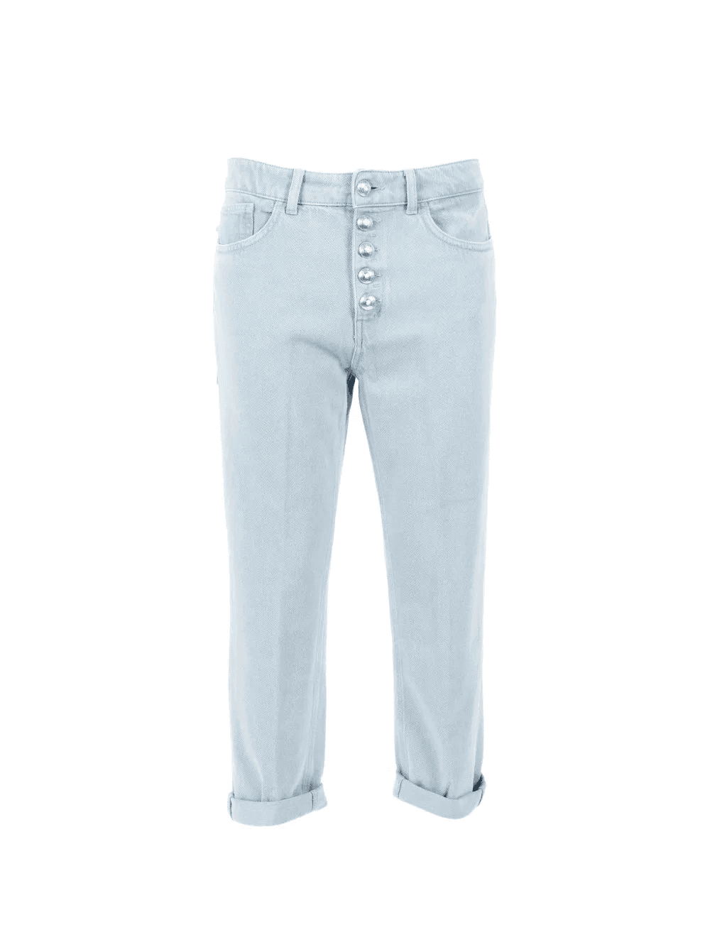 button cropped jeans - Image 1