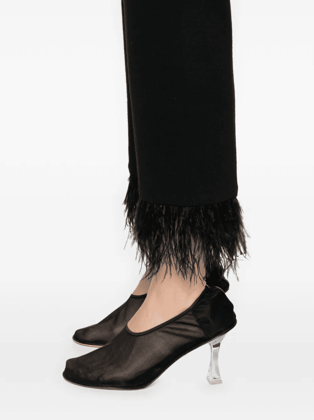 feather-hem trousers - Image 1