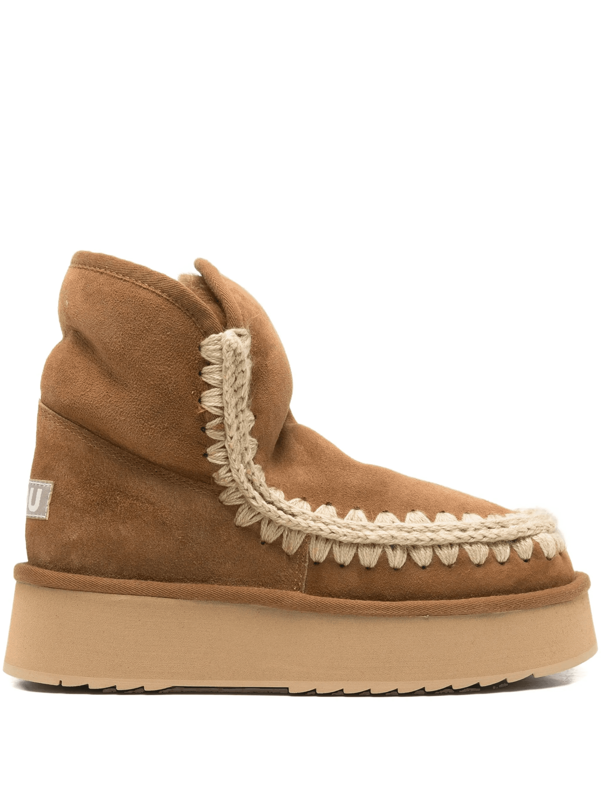 25mm platform crochet-trim boots - Image 1