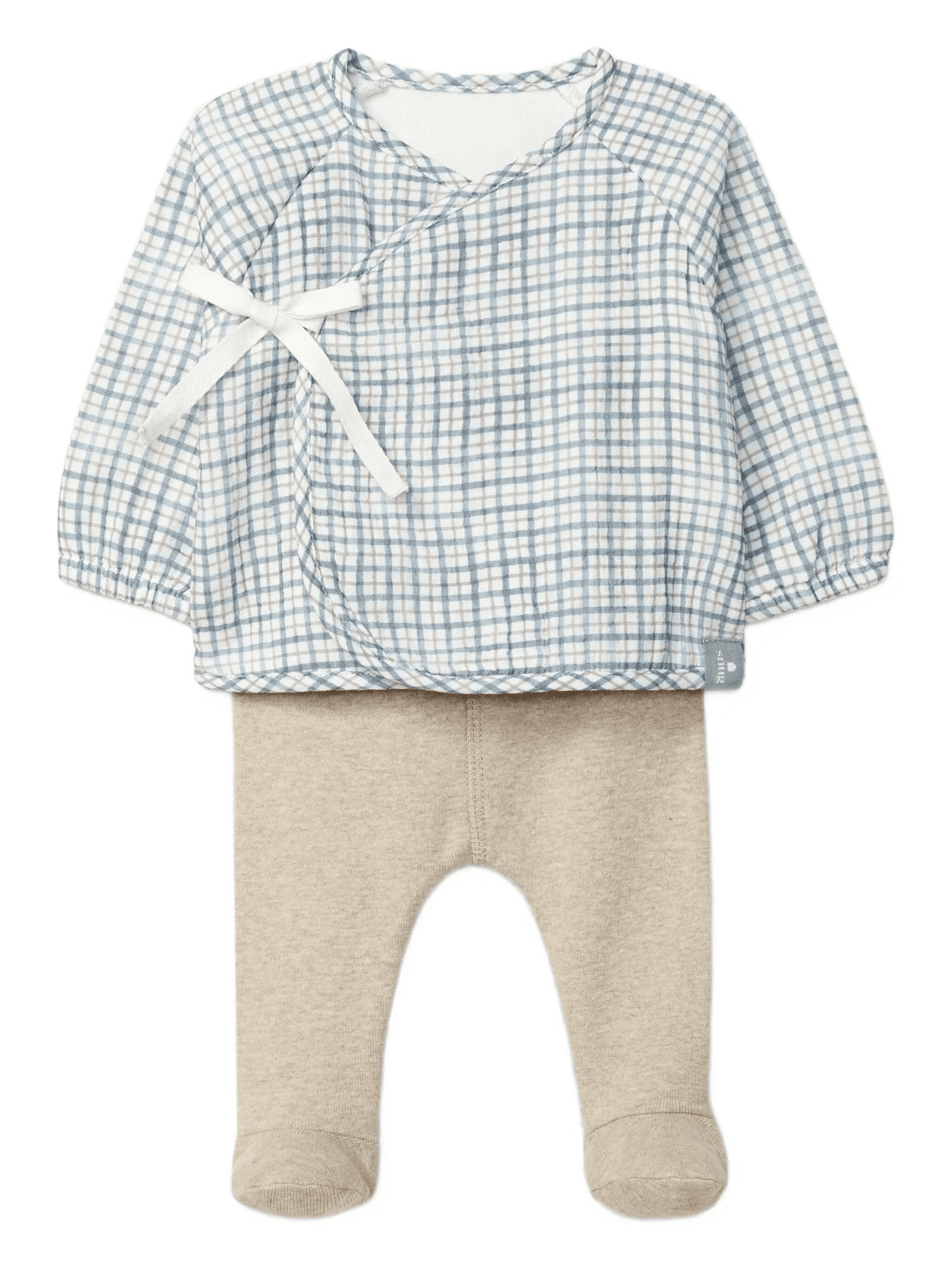 checked-pattern trousers set - Image 1