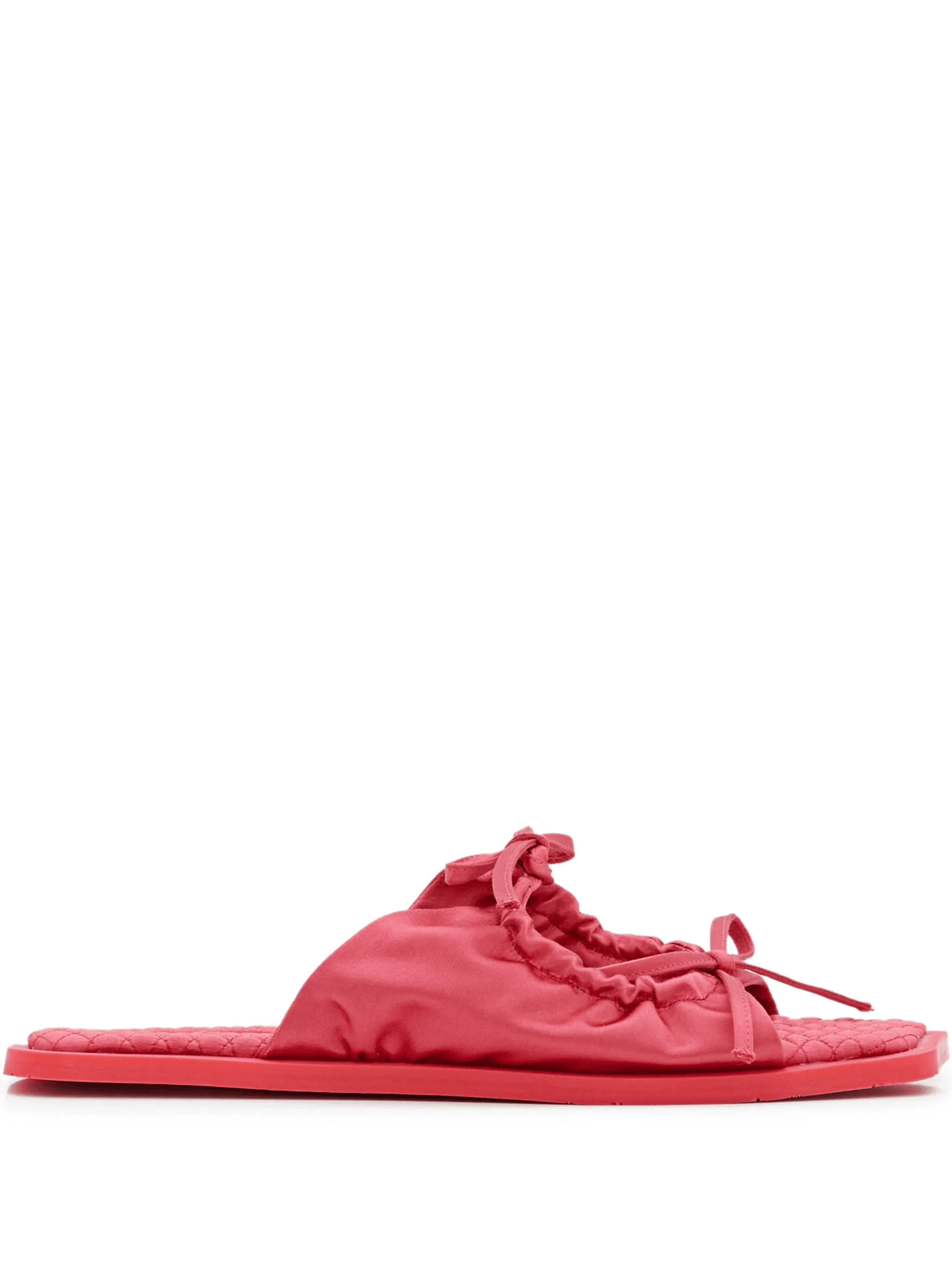 quilted bow flat sandals - Image 1