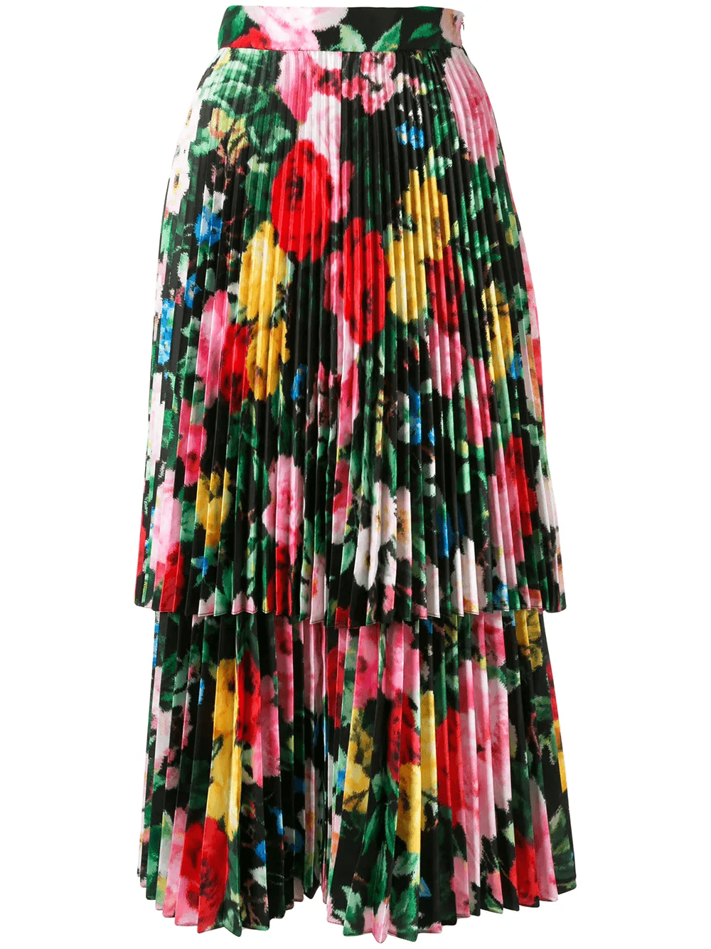 layered floral midi dress - Image 1