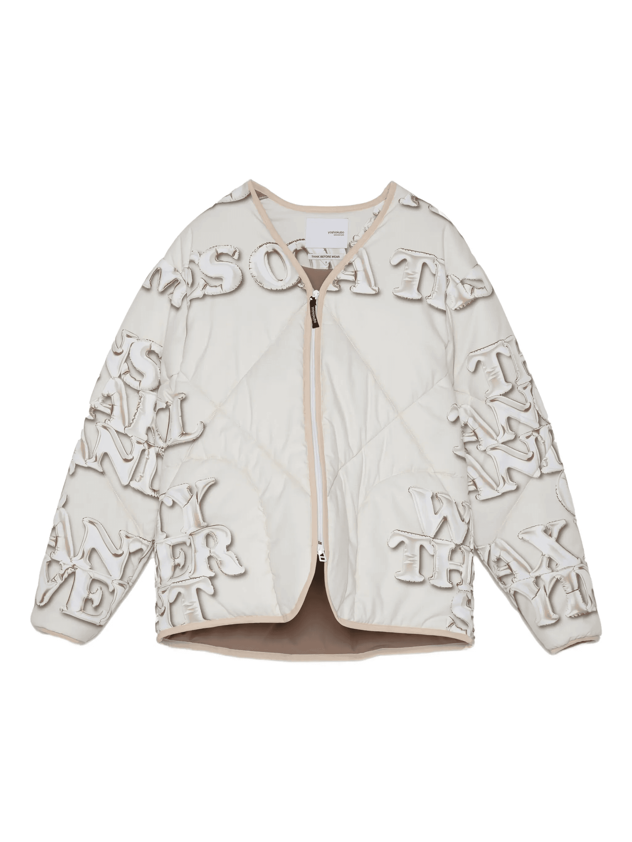 quilted zip-up jacket - Image 1