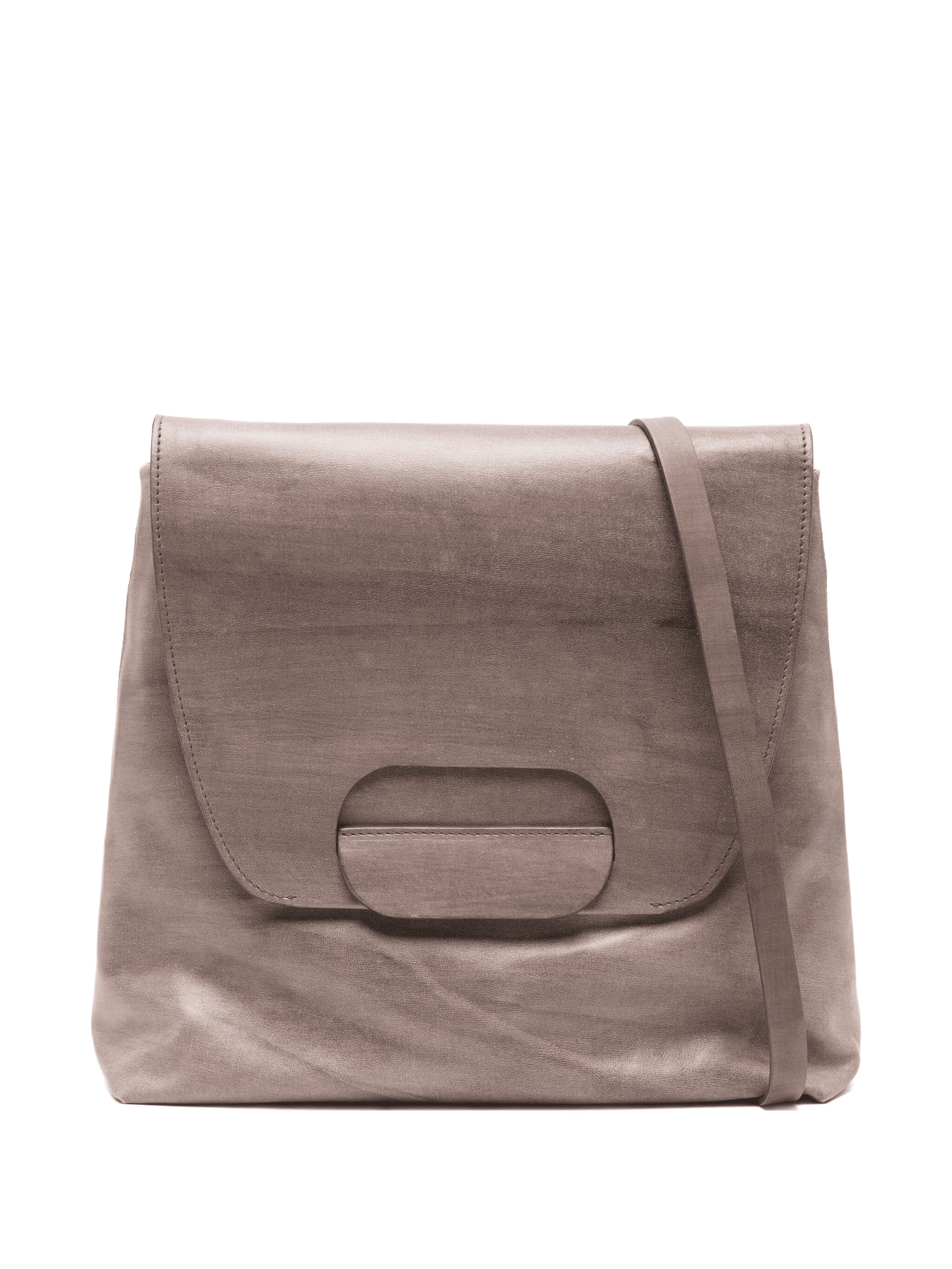 flap-detail leather shoulder bag - Image 1