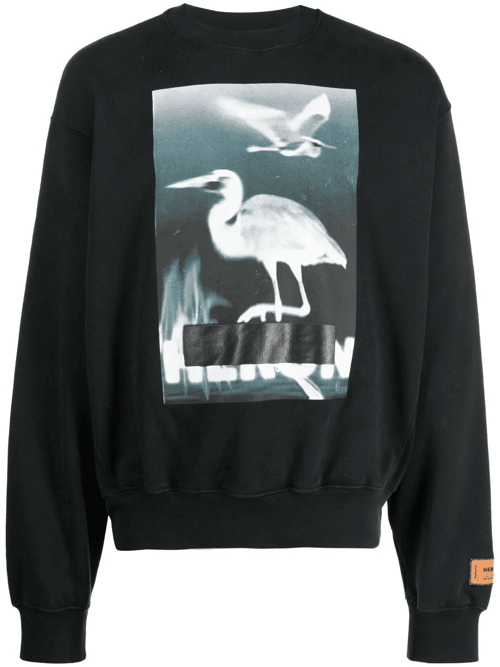 Censored-print crew-neck sweatshirt - Image 1
