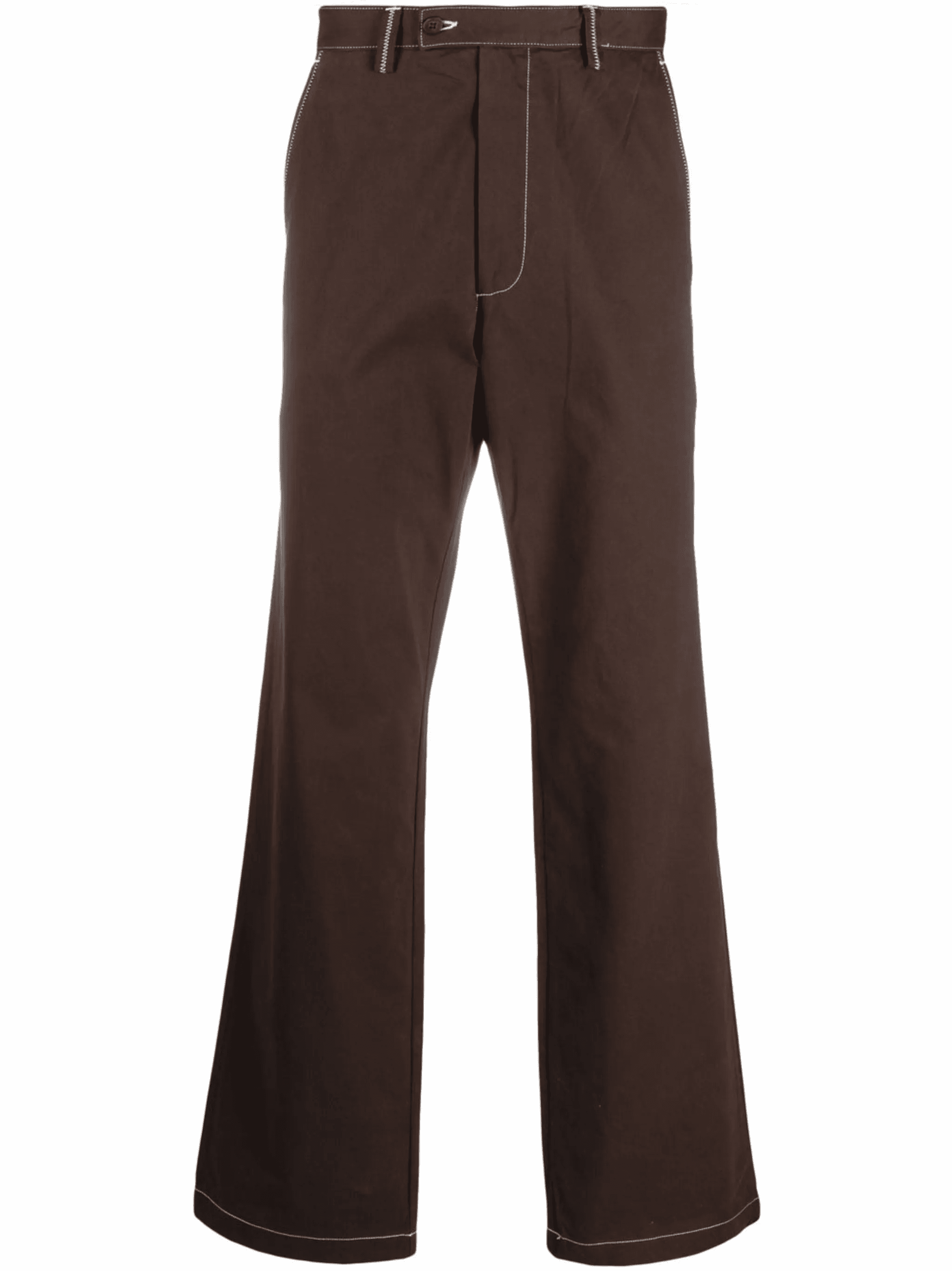 straight-leg organic cotton trousers - Image 1