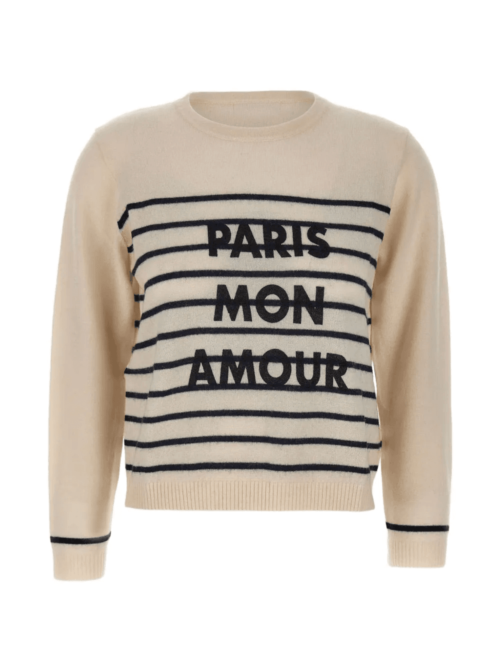 striped-pattern crew-neck sweater - Image 1